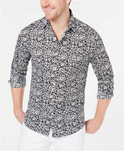 michael kors floral linen shirt sporting|michael kors men's stretch shirt.